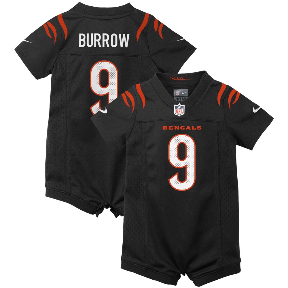 New Nike Infant Joe Burrow Cincinnati Bengals‎ Romper Jersey Size 0-3 months